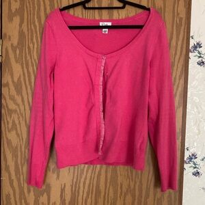 Lilly Pulitzer Pink Scoop-Neck Cardigan